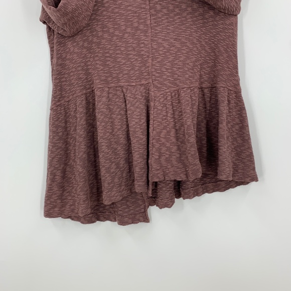 Anthropologie Left Of Center Bias Cut Babydoll Slub Knit Top Sz XS - Picture 3 of 9